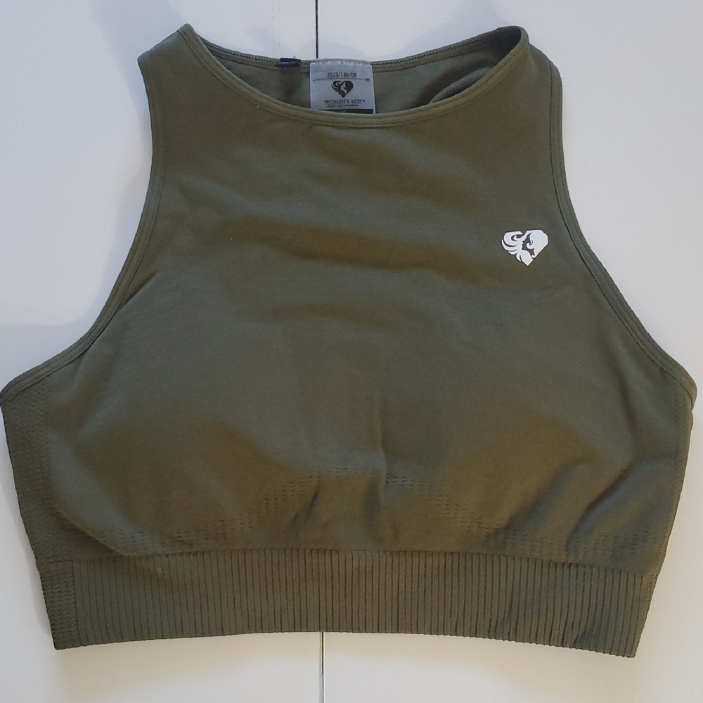 Women's Best Power Seamless High Neck Bra Khaki M